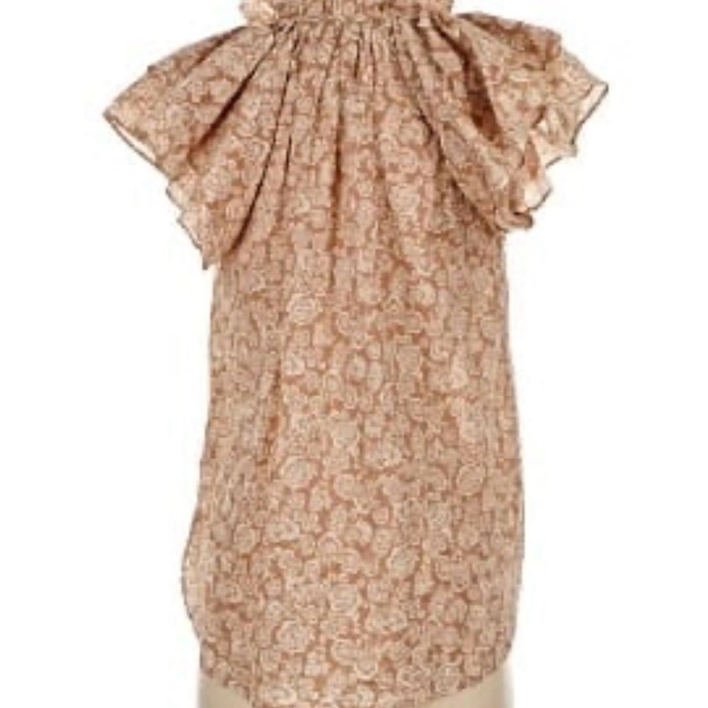Secular Floral Tan Top - Large - Picture 5 of 5
